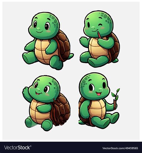 Cute turtle file Royalty Free Vector Image - VectorStock