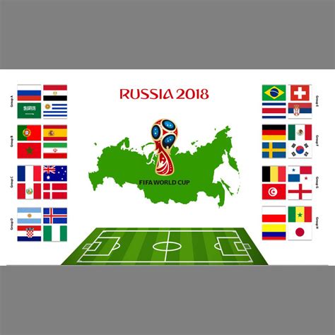 FIFA World Cup 2018 Group Flag Banner (3 x 5) @ SoccerEvolution