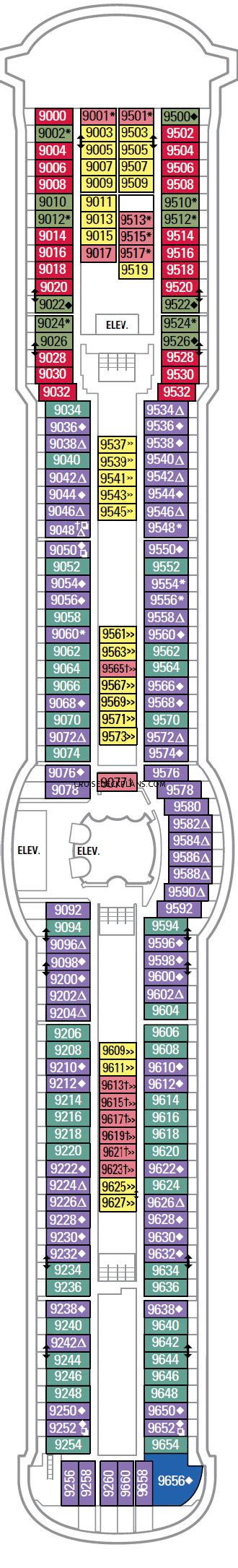 Jewel of the Seas Deck 9 Deck Plan Tour