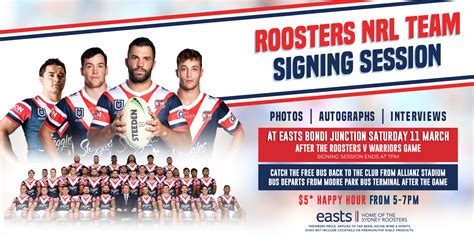 ROOSTERS NRL TEAM SIGNING SESSION - Easts Bondi Junction