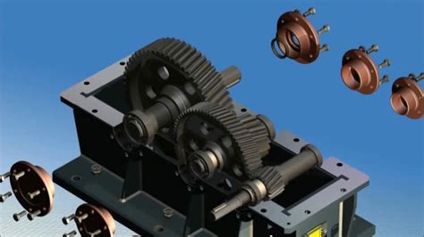 Two Step Gearbox Animation in Autodesk Inventor - YouTube