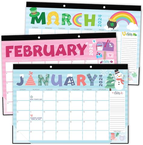 Amazon.com : Doodle Large Desk Calendar 2024-2025 - Desk Calender 2024 Monthly, Desktop Calendar ...