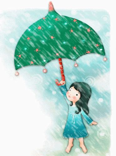 Animated Girl Raising Umbrella GIF | GIFDB.com