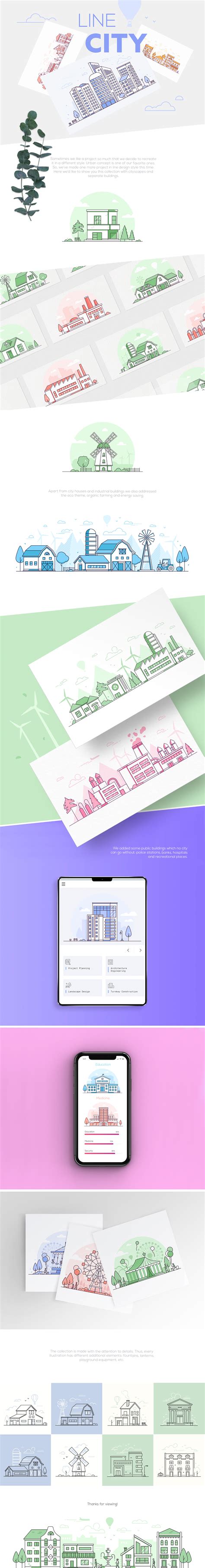 Line city on Behance