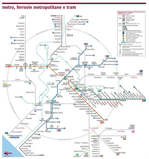 Official Map: Rail Transit of Rome, 2015 | Transit map, Metro map, Public transport