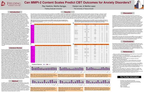 Can MMPI-2 Content Scales Predict CBT Outcomes for Anxiety Disorders? - ppt download