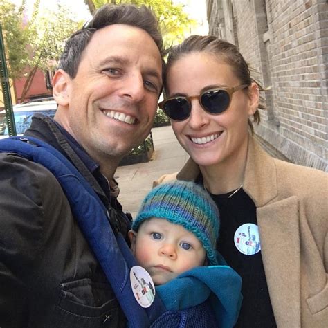 Seth Meyers and family on election day. | Celebrities, Cute kids ...