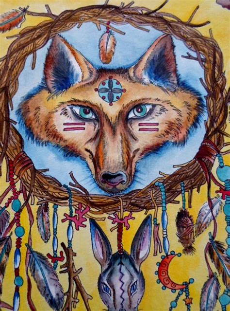 Coyote Spirit Animal | Print by ChubbyMermaid | Spirit animal art, Art, Spirited art