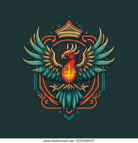 Red Phoenix Mascot Sport Logo Design Stock Vector (Royalty Free ...