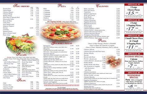 Menu - JC Grill & Pizza, Middleton MA