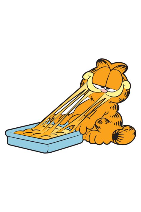 Garfield Eating Lasagna - Sticker Mania