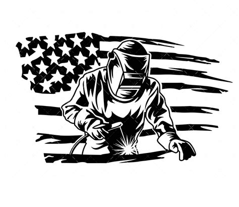 Welder Svg Welding USA Flag Svg Welding Steel Metal Svg Silhouette ...