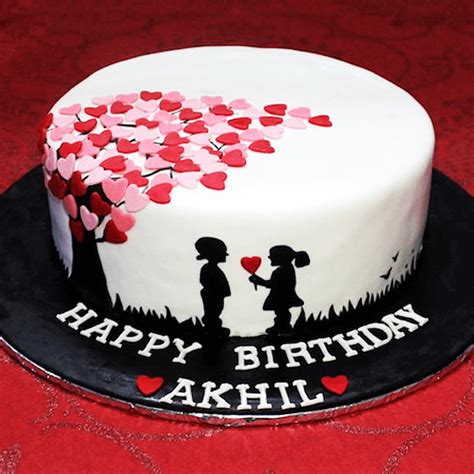 Buy Birthday Love Heart Cake for Boyfriend | YummyCake