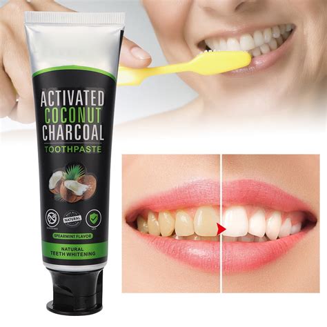 LYUMO Activated Coconut Charcoal Toothpaste Teeth Whitening Stain ...