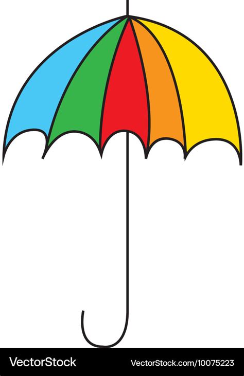 Umbrella drawing cute icon Royalty Free Vector Image