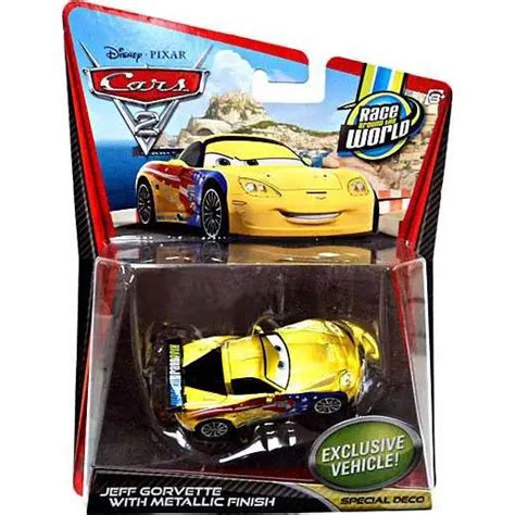 Disney Pixar Cars Cars 2 Jeff Gorvette John Lassetire Exclusive 155 Diecast Car 2-Pack Mattel ...