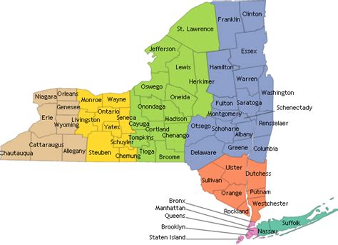 Map New York Counties | Oppidan Library