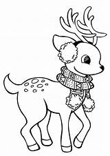Raindeer Coloring Pages sketch template