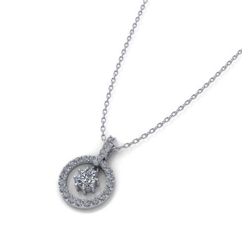 Half Carat Swinging Halo Pendant - Jewelry Designs