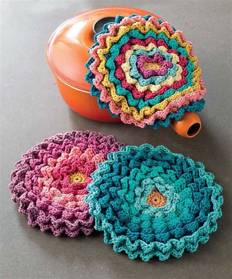 Crochet Flower Pot Coasters Free Pattern Free Written Pattern Available On My Blog: - Printable ...