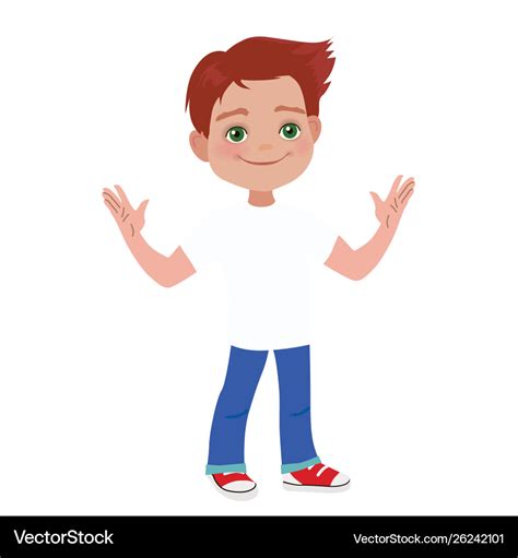 Teenager cartoon character Royalty Free Vector Image