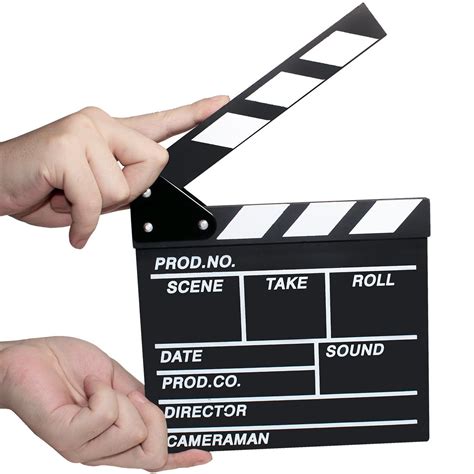 Veewon Wooden Director Action Sign Prop Film Movie Clapper Board ...