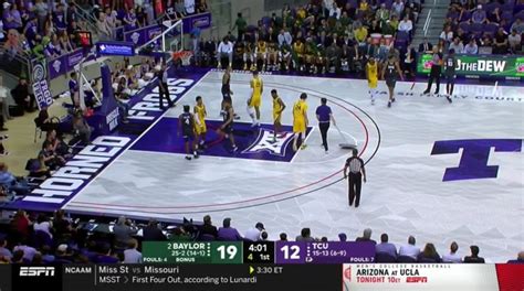 PHOTO TCU Hornfrogs Basketball Court Is An Optical Illusion