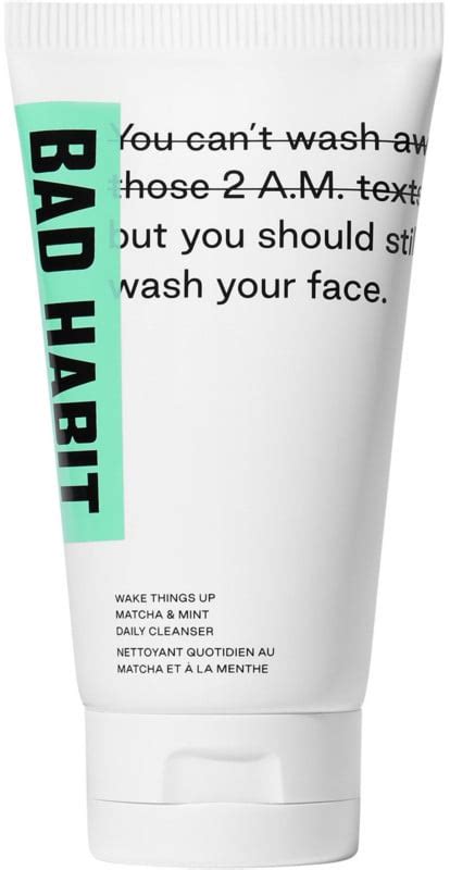 Bad Habit Wake Things Up Matcha & Mint Daily Cleanser | Bad Habit Skin-Care Products Review ...