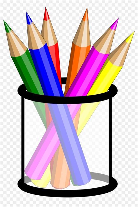 Pencils In A Cup Clipart - Colored Pencils Clipart Png #157006 | Pencil clipart, Color pencil ...