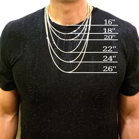 Mens Chain Length Diagram