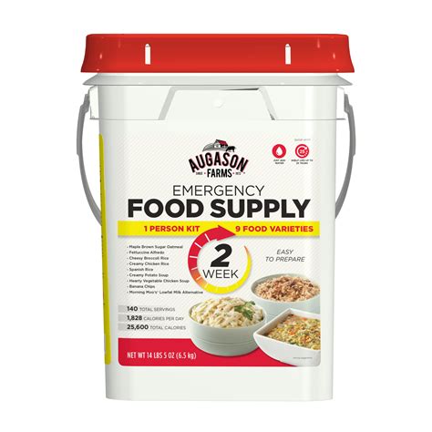 1 Person Emergency Food Supply Kit 14 lbs 5 oz Survival Bucket Meal for ...