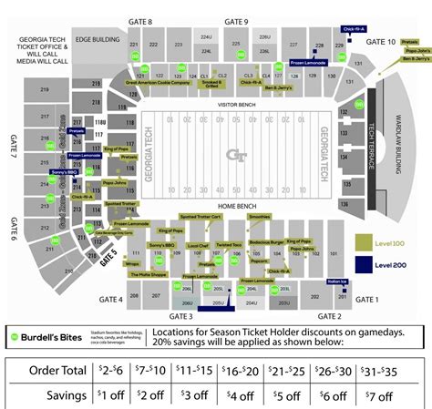 Bobby Dodd Stadium Seating Chart With Row Numbers - Chart Walls