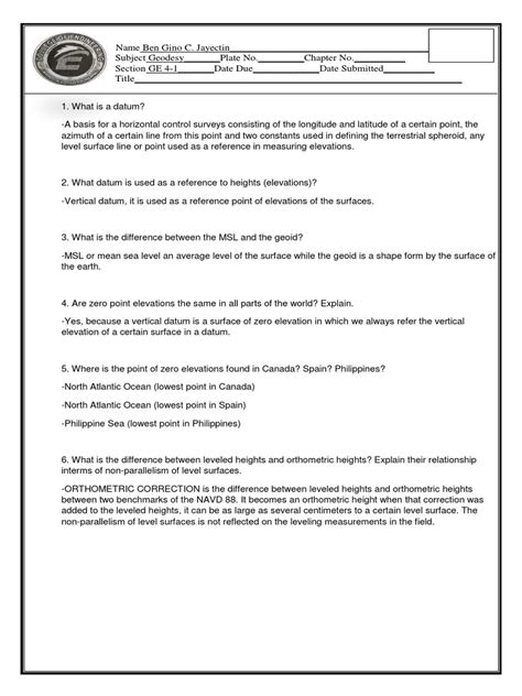 Geodesy | PDF | Latitude | Geodesy