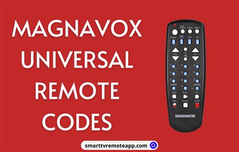 Magnavox Universal Remote Codes With Programming Guide to Control TV ...