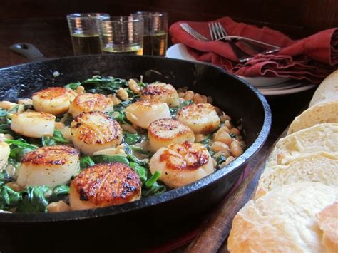 Seared Scallops in Grape Seed Oil with Tuscan Beans Recipe - Buy Bulk Olive Oil, Balsamic ...