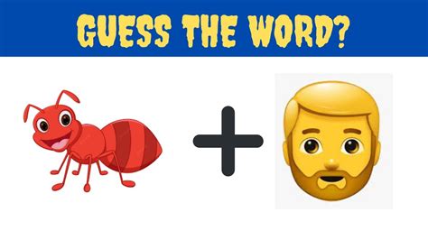 Guess the word emoji challenge | too easy guess the word by emoji ...