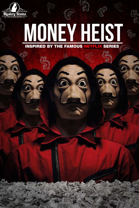 Download Money Heist Mask Poster Wallpaper | Wallpapers.com