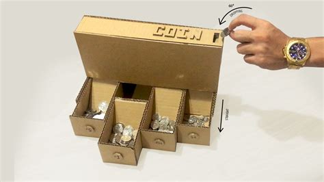Diy Coin Sorter / DIY Coin Sorting Machine from Cardboard at home - Self Sorting Coin bank How ...