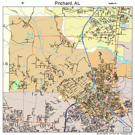 Prichard Alabama Street Map 0162496