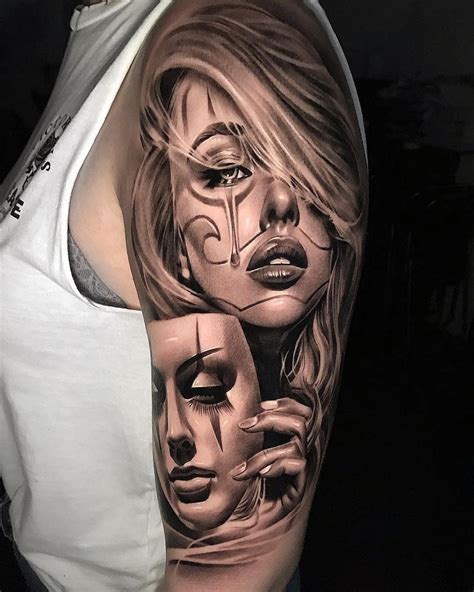 Pin by Siss on tattoo | Girl face tattoo, Sleeve tattoos for women ...