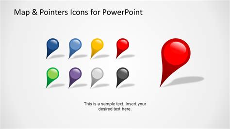 Editable Map & Pointers Icons for PowerPoint - SlideModel