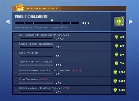 Fortnite Season 4 Challenges Revealed