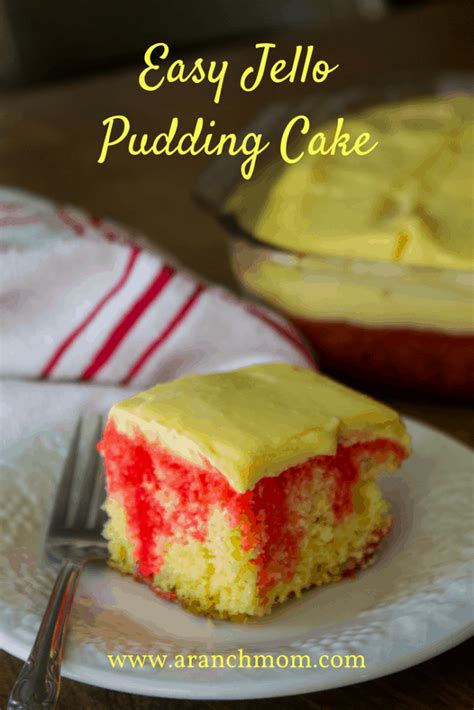 Easy Jello Pudding Cake Recipe for your Easter party! - A Ranch Mom