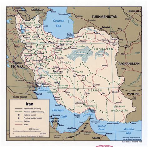 Large detailed political and administrative map of Iran with roads ...