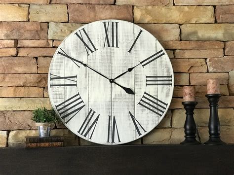 30 Farmhouse Clock Oversized Clock Wall Decor Rustic | Etsy