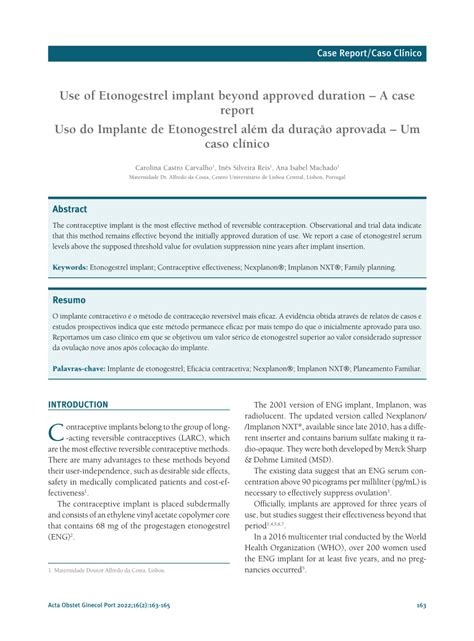 (PDF) Use of Etonogestrel implant beyond approved duration - A case report