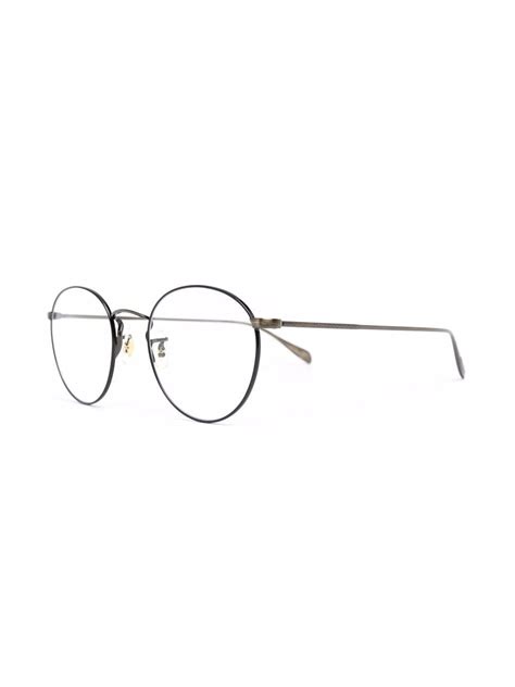 Oliver Peoples Logo round-frame Glasses - Farfetch