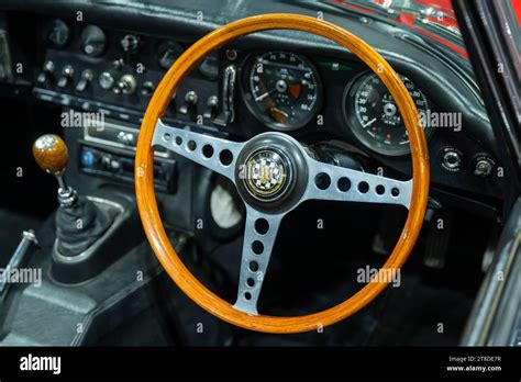 An E Type Jaguar Interior Stock Photo - Alamy