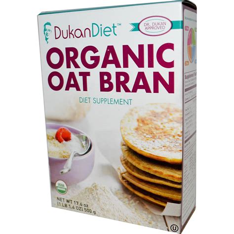 Dukan Diet, Organic Oat Bran, 17.6 oz (500 g) (Discontinued Item ...