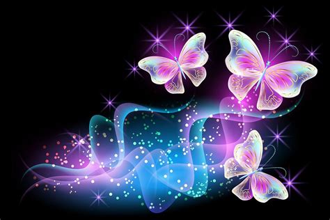 12+ Images Glowing Rainbow Butterfly Wallpaper Images - Bondi Bathers